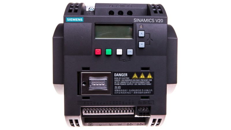 Falownik Uwe=400V, Uwy=3x400V/8,8A 4,0kW Sinamics V20 6SL3210-5BE24-0UV0 Falownik Uwe=400V, Uwy=3x400V/8,8A 4,0kW Sinamics V20 6SL3210-5BE24-0UV0