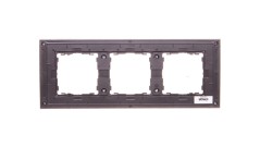 Simon 82 Ramka potrójna pozioma metalowa aluminium/ ramka pośrednia aluminium mat 82937-33