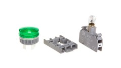 Lampka sygnalizacyjna 22mm zielona 230V AC SP22-LZ-230-BA9S.