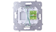 SONATA Gniazdo komputerowe pojedyncze RJ45 kat.5e srebro mat KRONE GPK-1R/K/m/38