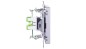 SONATA Gniazdo komputerowe pojedyncze RJ45 kat.5e srebro mat KRONE GPK-1R/K/m/38 SONATA Gniazdo komputerowe pojedyncze RJ45 kat.5e srebro mat KRONE GPK-1R/K/m/38