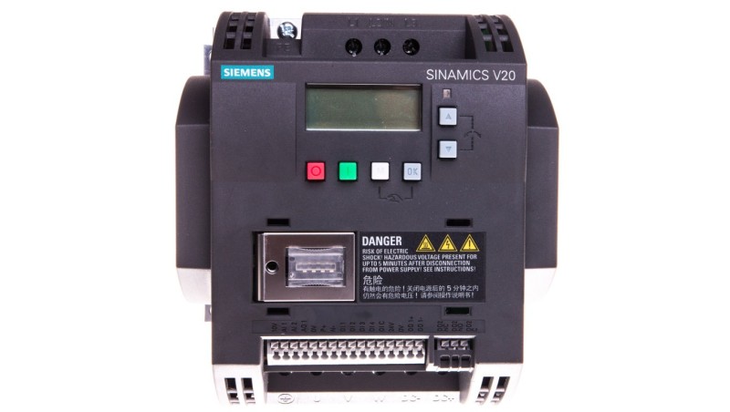 Falownik Uwe=400V, Uwy=3x400V/7,3A 3,0kW Sinamics V20 6SL3210-5BE23-0UV0 Falownik Uwe=400V, Uwy=3x400V/7,3A 3,0kW Sinamics V20 6SL3210-5BE23-0UV0