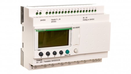 Sterownik programowalny 16wej 10wyj 24V DC RTC/LCD Zelio SR3B262BD