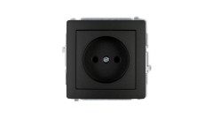 DECO Gniazdo pojedyncze b/u czarny mat 12DGP-1p