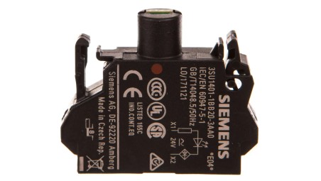 Oprawka blok LED czerwony 24V AC-DC montaż czołowy przył sprężynowe SIRIUS ACT 3SU1401-1BB20-3AA0