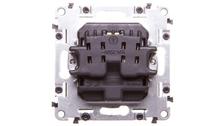 VALENA LIFE Gniazdo pojedyncze z/u 2P+Z aluminium 753385