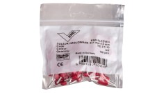 Końcówka tulejkowa izolowana TID 2x1mm2/10mm czerwona cynowana TID2x1L10 /100szt./