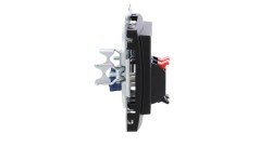 Simon Basic Gniazdo głośnikowe 2-krotne z polem opisowym (moduł) Przekrój przew.dla wejścia i wyjścia 2,5 mm2 czarny BMGL3.01/49