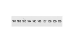 Oznacznik do złącz szynowych, opisówka ZB 5 numerowana od 101-110 kolor biały /10szt./