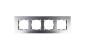 Simon 82 Ramka poczwórna pozioma metalowa aluminium/ ramka pośrednia aluminium mat 82947-33