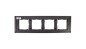 Simon 82 Ramka poczwórna pozioma metalowa aluminium/ ramka pośrednia aluminium mat 82947-33
