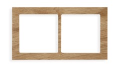 DECO Ramka podwójna - drewno (dąb) dąb DRD-2F