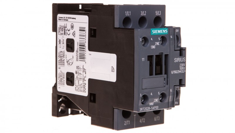 Stycznik mocy 38A 3P 230V AC 1Z 1R S0 3RT2028-1AP00 Stycznik mocy 38A 3P 230V AC 1Z 1R S0 3RT2028-1AP00
