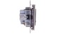 SONATA Gniazdo pojedyncze z/u stal inox GP-1RMZ/m/37