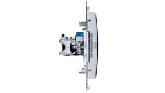 Simon 54 Gniazdo telefoniczne podwójne 2xRJ12 srebrny mat DT2.01/43