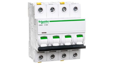 Wyłącznik nadprądowy 4P C 50A 10kA AC iC60H-C50-4 A9F07450