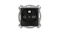 ICON Mechanizm gniazda abonenckiego RTV-SAT przelotowego 10dB czarny mat 12IGSP ICON Mechanizm gniazda abonenckiego RTV-SAT przelotowego 10dB czarny mat 12IGSP