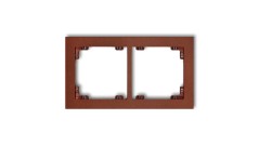 DECO Ramka podwójna brązowy metalik 9DR-2