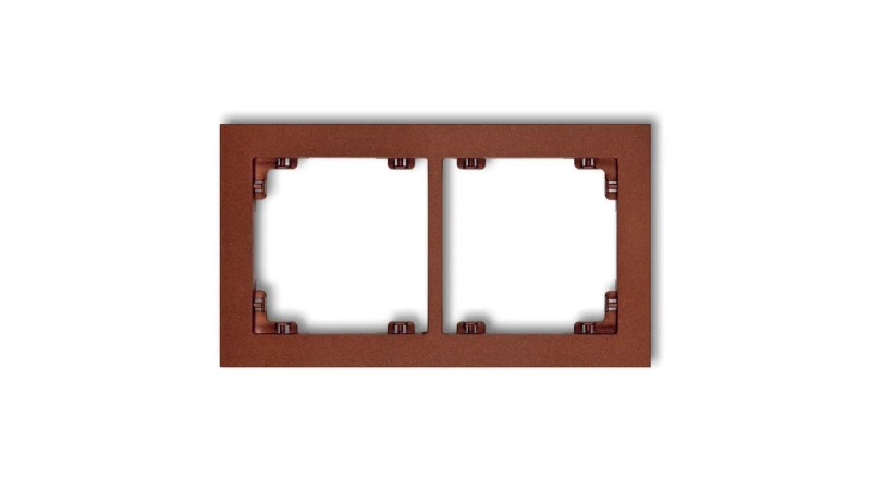 DECO Ramka podwójna brązowy metalik 9DR-2