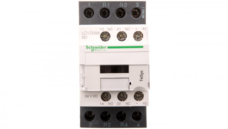 TeSys Deca Stycznik mocy 20A 4P 24V DC 1Z 1R LC1D098BD