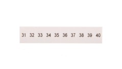 Oznacznik do złącz szynowych, opisówka ZB 5 numerowana od 31-40 kolor biały /10szt./