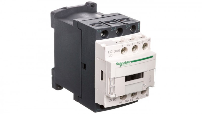 TeSys Deca Stycznik mocy 9A 3P 12V DC 1Z 1R LC1D09JD TeSys Deca Stycznik mocy 9A 3P 12V DC 1Z 1R LC1D09JD