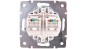 DOMO Gniazdo komputerowe podwójne niezależne 2x RJ45Cat 5e Jack grafit 011410041 24932
