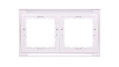 Berker B.3 Ramka podwójna aluminium /biały 10123904