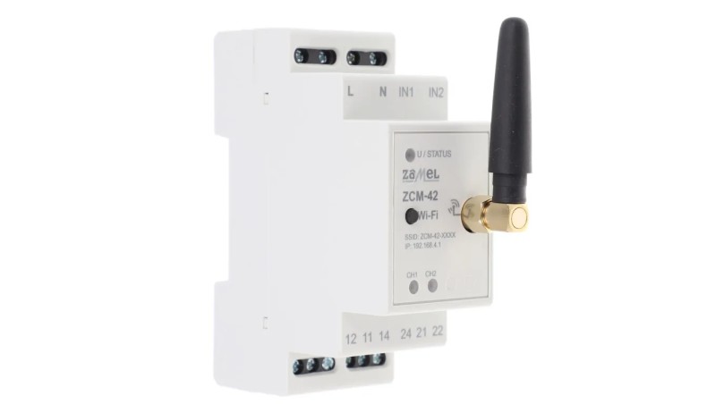 Programator czasowy WiFi 2xNO/NC 16A (inrush 111A/20ms) 230V AC ZCM-42 EXT10000265 Programator czasowy WiFi 2xNO/NC 16A (inrush 111A/20ms) 230V AC ZCM-42 EXT10000265