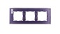 Simon 82 Ramka potrójna pozioma metalowa stal inox/ ramka pośrednia grafitowa 82837-37