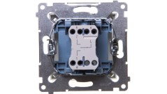 Simon 54 Premium Łącznik żaluzjowy trójpozycyjny 1-0-2, szybkozłącza, srebrny matowy DZW1K.01/43