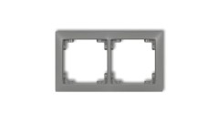 DECO Ramka uniwersalna podwójna z tworzywa DECO Soft szary mat 27DRSO-2