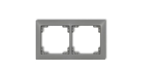 DECO Ramka uniwersalna podwójna z tworzywa DECO Soft szary mat 27DRSO-2