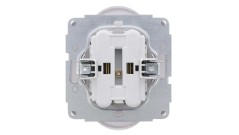 DECO Mechanizm gniazda podwójnego do ramki DECO Soft z uziemieniem 2x(2P+Z) (przesłony torów prądowych), biały mat 25DGPRSO-2zp