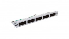 Patch panel telefoniczny ISDN 19cali 50xRJ45 U/UTP kat.3 1U szary DN-91350-1