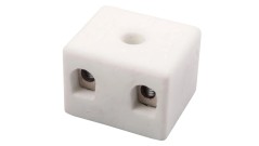 Złączka gwintowa porcelanowa 4mm 2-tory biała z 1 otworem do przykręcania CPO-5A-2P 80712516