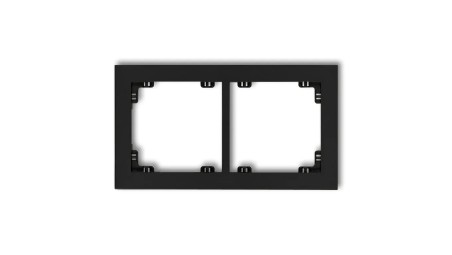 DECO Ramka podwójna czarny mat 12DR-2
