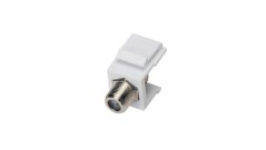 Adapter typu keystone ze złączem F, kolor biały MKA-F-B-CON-F