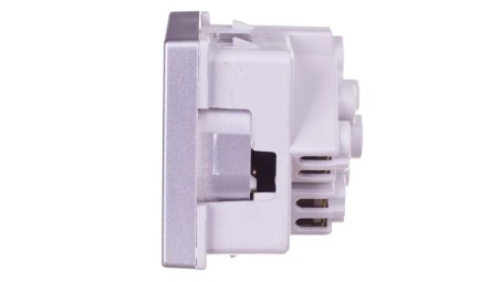 Simon Connect Gniazdo K45 pojedyncze z/u 16A IP20 anodyzowane aluminium K02/8