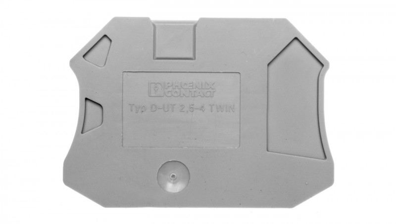 Pokrywa zamykająca 2,2x57,8x47,5mm szara D-UT 2,5/4-TWIN 3047141