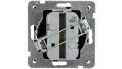 SONATA Gniazdo potrójne b/u 2,5A EURO czarny metalik GP-3R/m/33