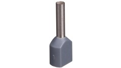 Końcówka tulejkowa izolowana TID 2x0,75mm2/8mm szara cynowana TID2x0,75L8x500 /500szt./