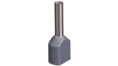 Końcówka tulejkowa izolowana TID 2x0,75mm2/8mm szara cynowana TID2x0,75L8x500 /500szt./