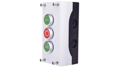 Kaseta sterownicza 3-otworowa z przyciskami zielony/czerwony/zielony IP65 M22-I3-M1 216532