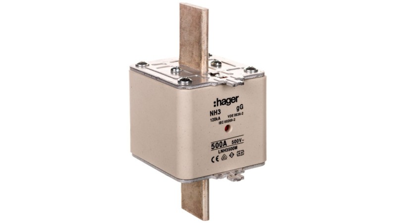 Wkładka bezpiecznikowa NH3 500A 500V gG LNH3500M Wkładka bezpiecznikowa NH3 500A 500V gG LNH3500M