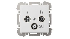 SANTRA gniazdo R-TV-SAT końcowe bez ramki podtynkowe biały 4153-10