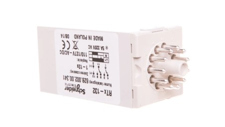 Przekaźnik czasowy 2P 5A 1-12sek 110/127V AC/DC opóźnione załączenie RTX-132 110/127 12SEK