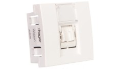 Systo Gniazdo komputerowe pojedyncze 1xRJ45 kat. 6 UTP 2 moduły białe WS220