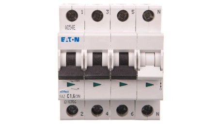 Wyłącznik nadprądowy 3P+N C 1,6A 15kA AC FAZ C1,6/3N 278962