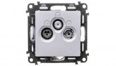 VALENA LIFE Gniazdo antenowe RTV/SAT końcowe aluminium 753352